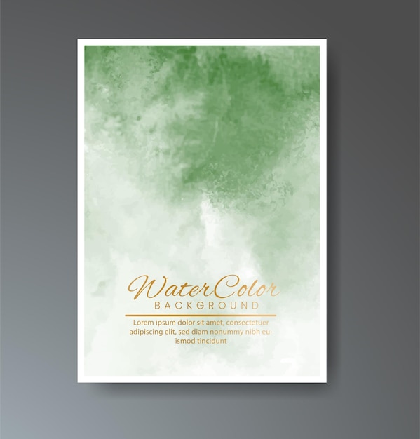 Cover template with watercolor background Design for your cover date postcard banner logo