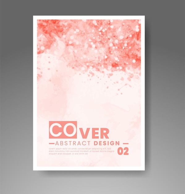 Cover template with watercolor background Design for your cover date postcard banner logo