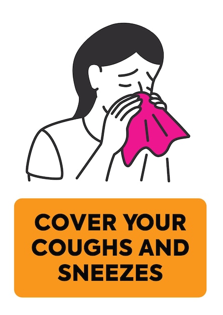 Vector cover your coughs