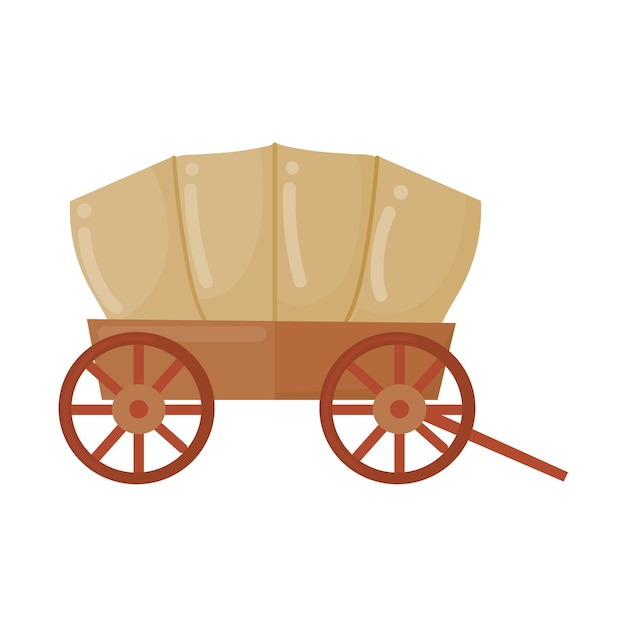 Covered wagon icon clipart avatar logotype isolated vector illustration