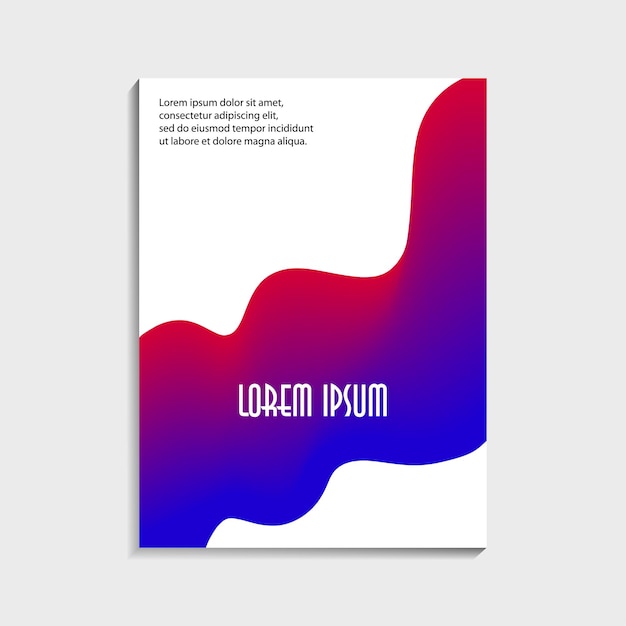 Covers design set for brochure with abstract gradient pattern flow and wave effect