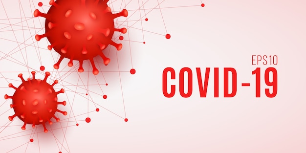 Covid-19 background. 3D pathogen organism.