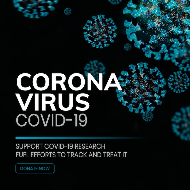 Covid-19 and Corona Virus awarenss template vector