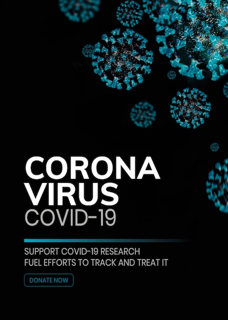 Covid-19 and Corona Virus awarenss template vector