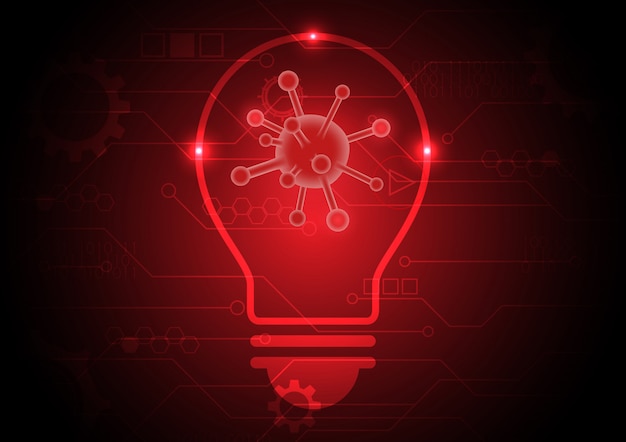 COVID-19 Coronavirus disease light bulb  illustration