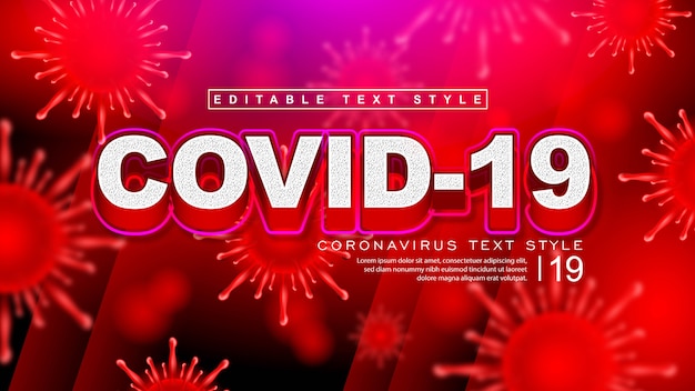 Covid-19 Coronavirus Text Style Effect