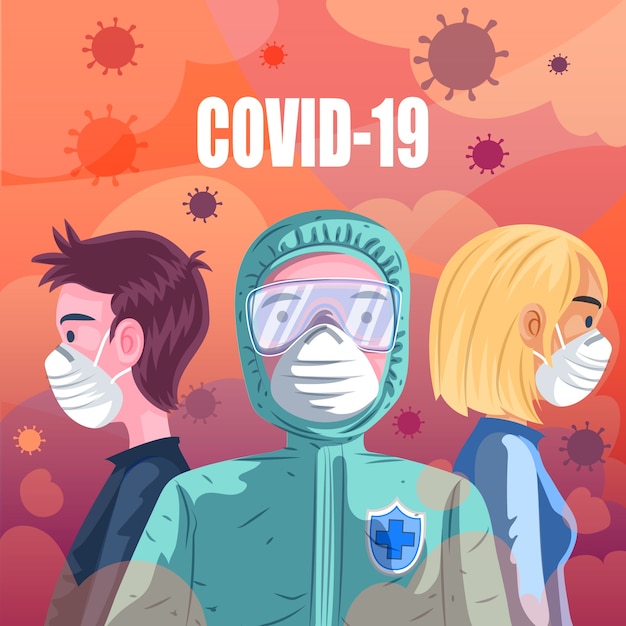 Covid 19 pandemic concept