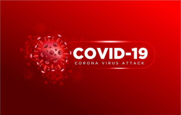 Covid Coronavirus in Real 3D Illustration Background