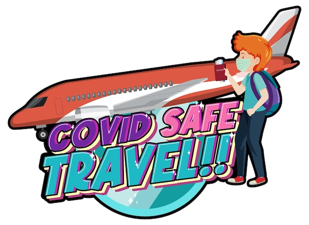 Covid Safe Travel typography design