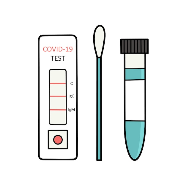 Covid19 rapid antigen test vector illustration clipart