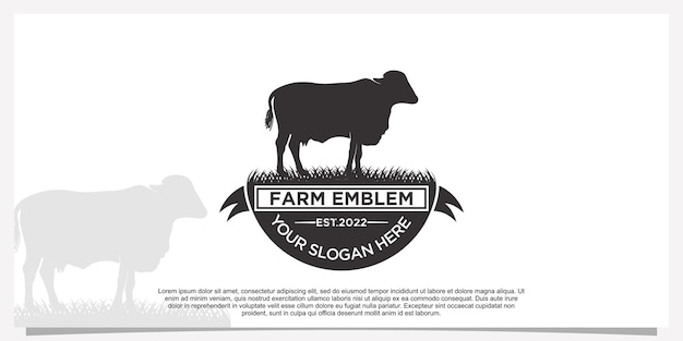 Cow breeder logo beef Premium Vector Part 1