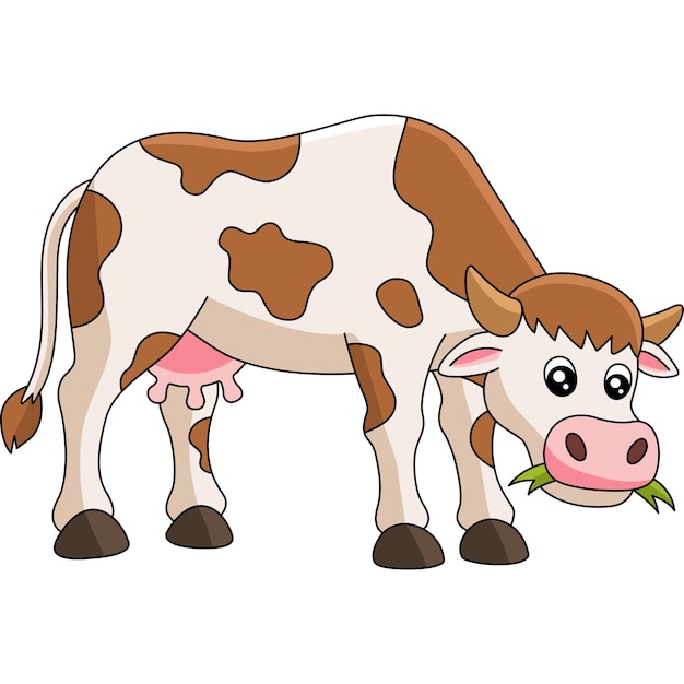 Cow Cartoon Colored Clipart Illustration