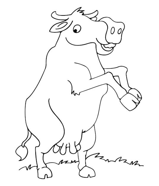 Cow Coloring book for kids 022