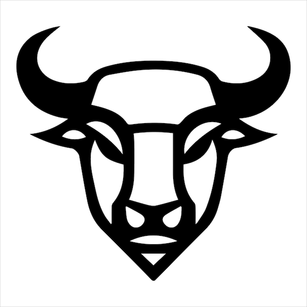 Cow head logo design vector