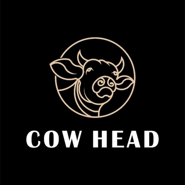 Cow head stripes logo