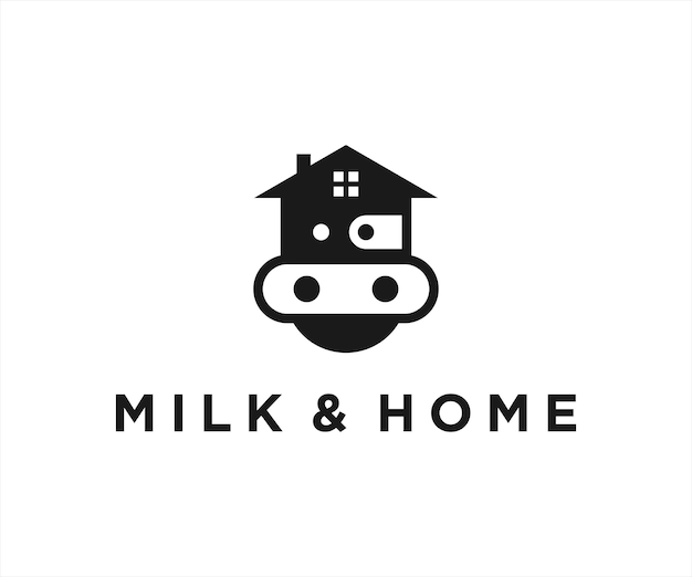 cow house logo icon vector design