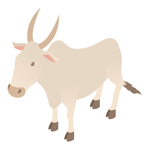 Cow icon in cartoon style isolated on white background Animals symbol vector illustration