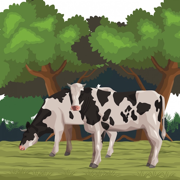 Cow icon cartoon