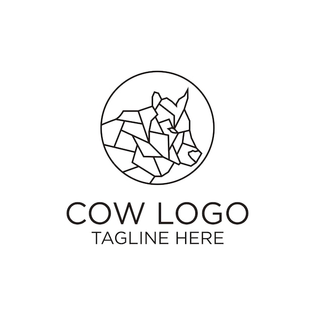 Cow logo icon vector image