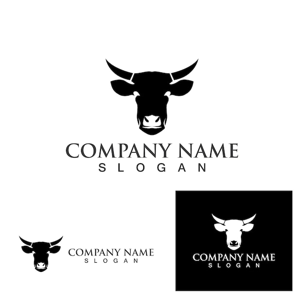 Cow Logo Template vector icon illustration design