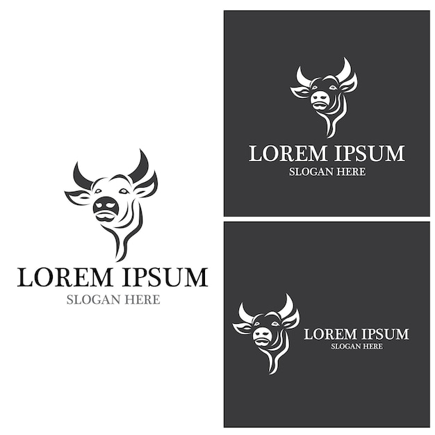 Cow Logo Template vector icon