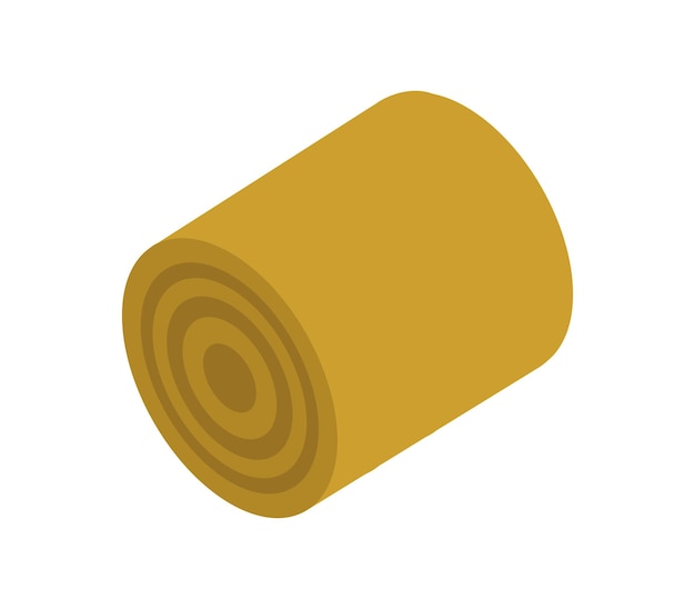 Cow roll food isometric