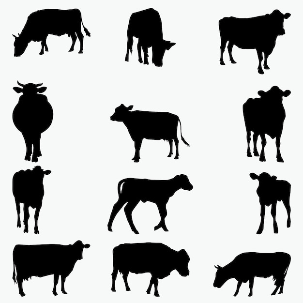 Cow Silhouettes 