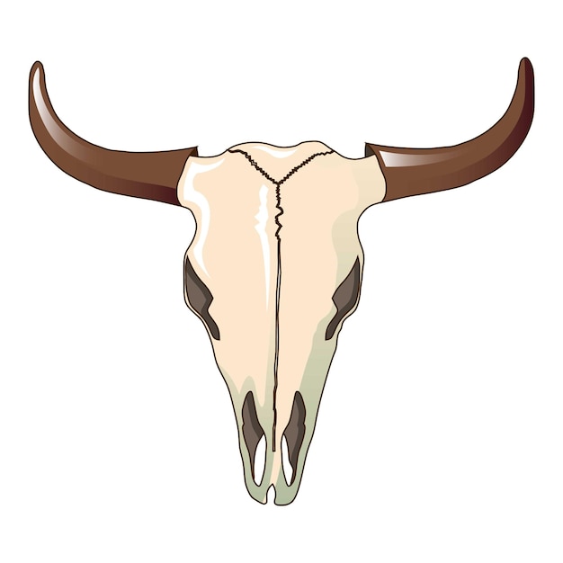 Cow skull icon Cartoon of cow skull vector icon for web design isolated on white background