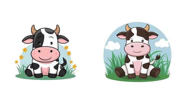 Cow Vector Cure Cow Cow staring at front