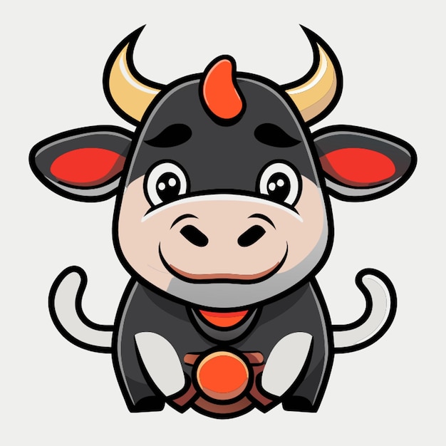 a cow with the head of a dragon its body is normal like that of a cow however its head is that