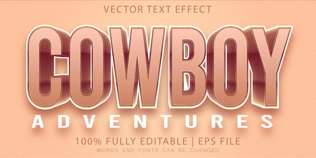 Cowboy adventure text effect