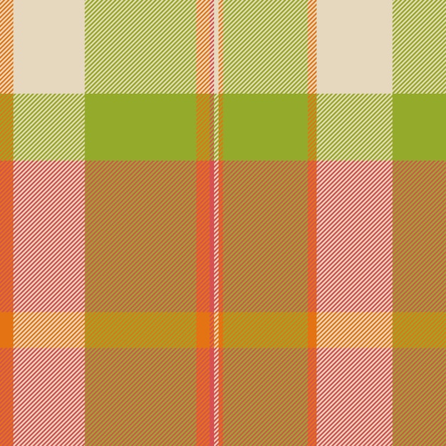 Cowboy fabric background plaid stroke seamless check textile Rectangle texture vector tartan pattern in red and lime colors