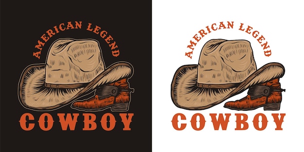 Cowboy Hand drawn Logo design