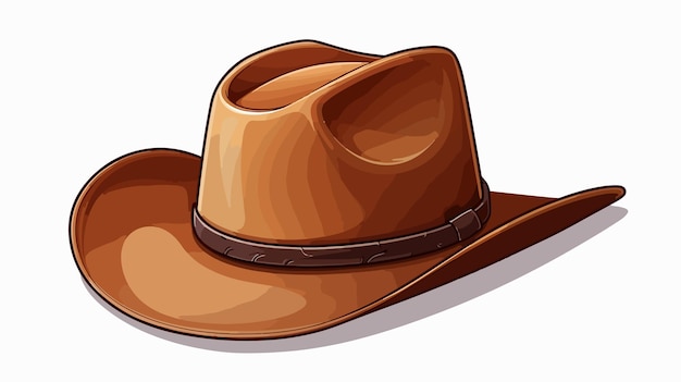 Vector cowboy hat cartoon vector illustration isolated white