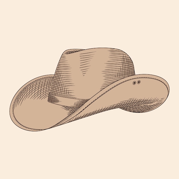 Cowboy hat isolated on beige background