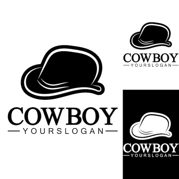 Cowboy hat logo icon vector design template