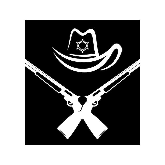 Cowboy hat logo icon vector design template