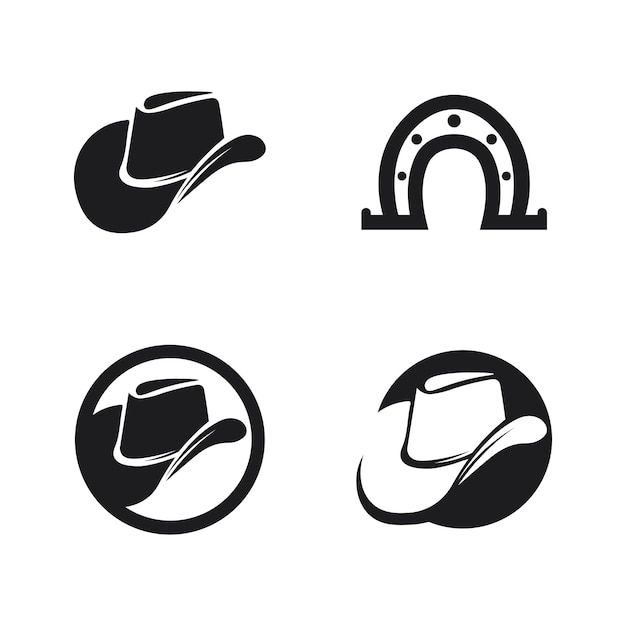 Cowboy hat logo icon vector design template