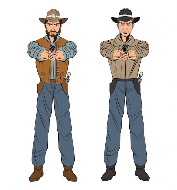 Cowboy man cartoon design