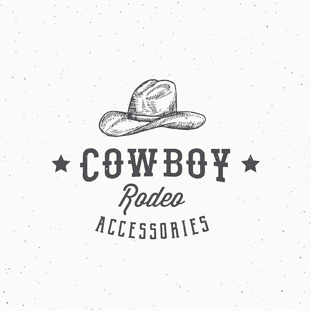 Cowboy Rodeo Accessories Abstract  Sign, Symbol or Logo Template.