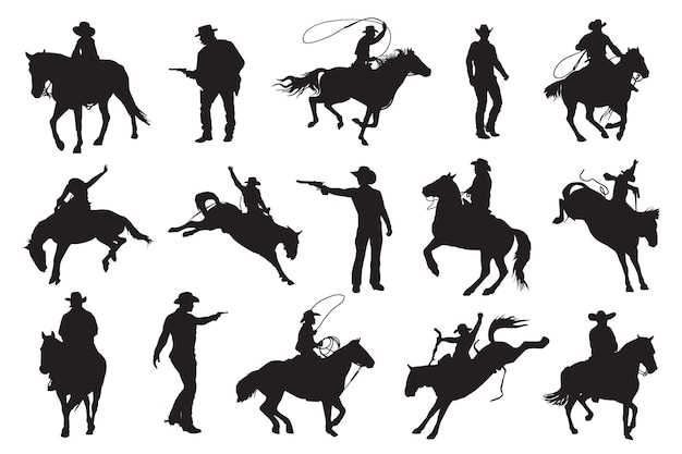 Cowboy silhouettes