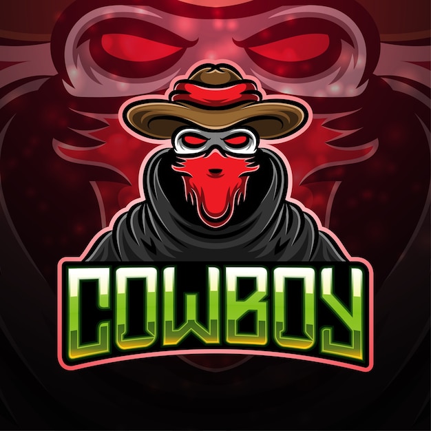 Cowboy sport mascot logo design