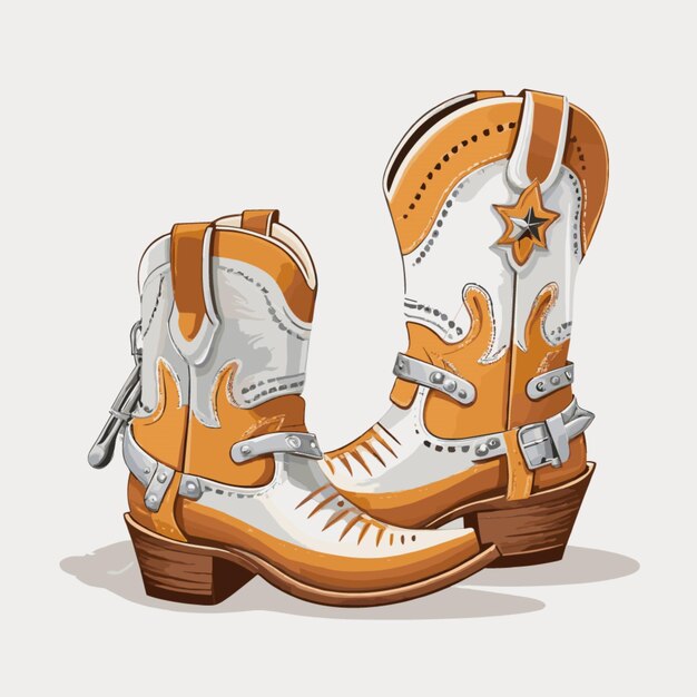 Vector cowboy spurs vector on a white background