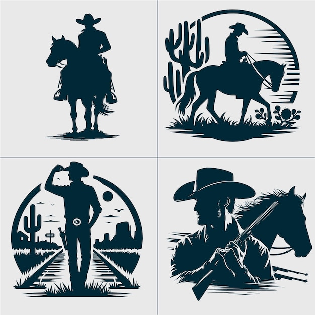 Cowboy svgCowboy Cowgirl svgcowboy silhouettecouple svgWestern Svgcowboy clipartWild west