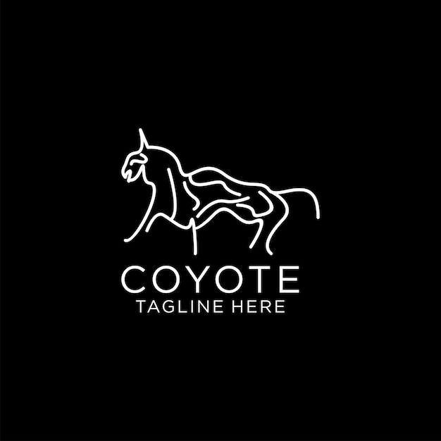 Coyote logo design icon template