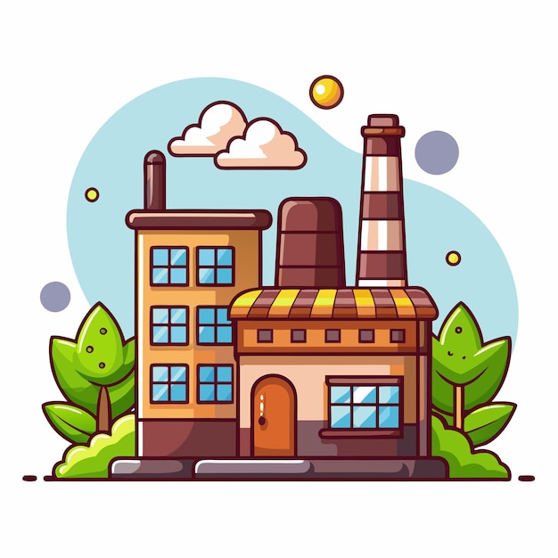 Cozy Chocolate Factory Vector Icon Illustration