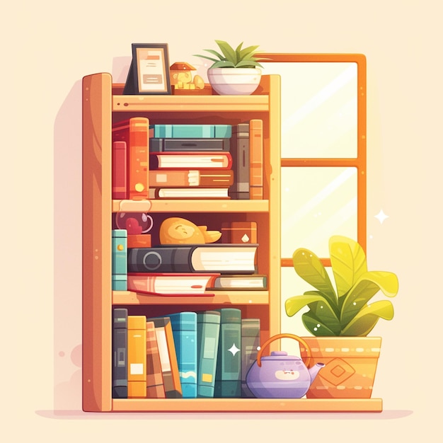 Cozy corner bookshelf