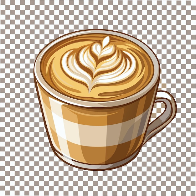 Cozy Cup of Latte Drink Vector Illustration