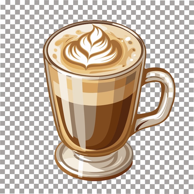 Vector cozy latte mug drink vector illustration