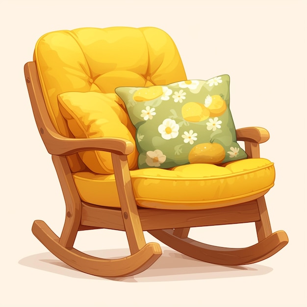 Cozy upholstered rocking chair